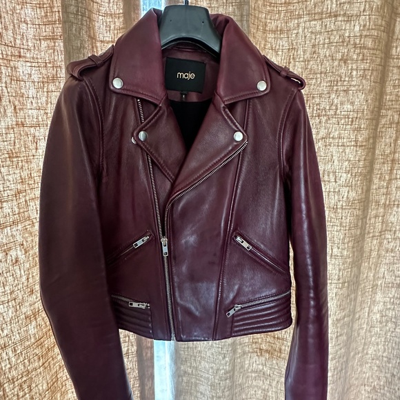 Maje Leather Moto - Picture 1 of 7